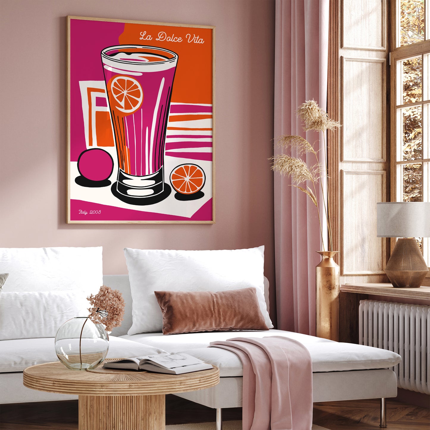 Colorful Groovy Italian La Dolce Vita Art Print