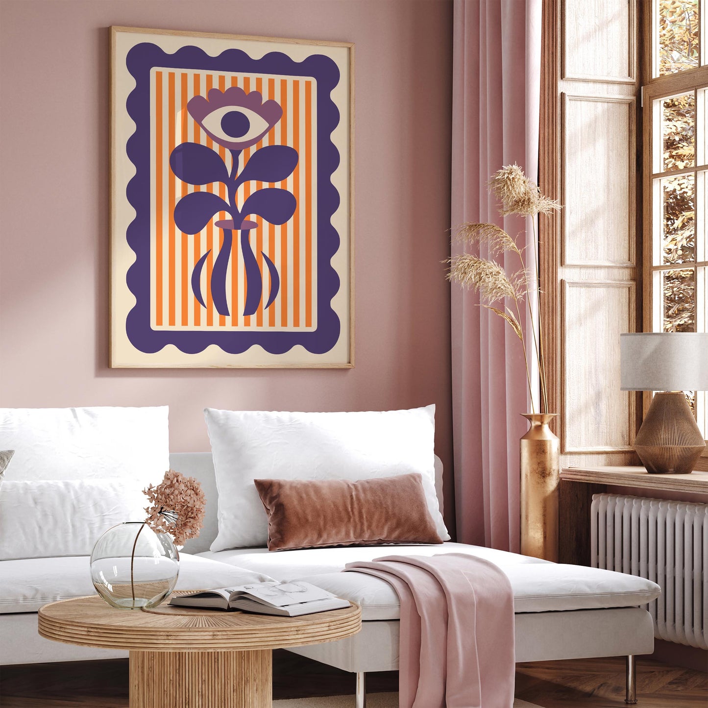Evil Eye Flower Vase Poster
