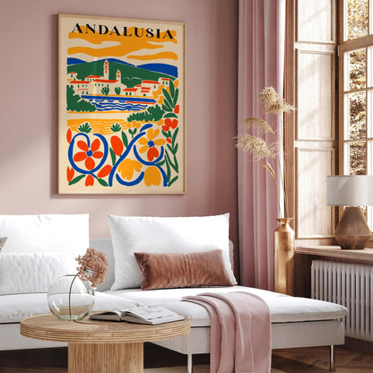 Andalusia Spain Colorful Landscape Poster 2025