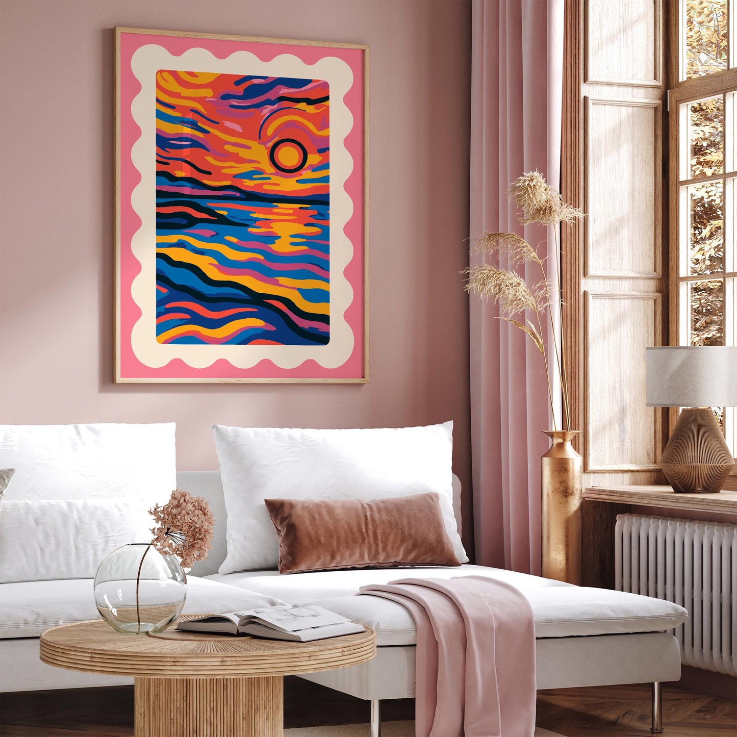 Vibrant Colorful Sunset Poster