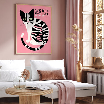 World Cat Day Poster - Cat Owner Gift