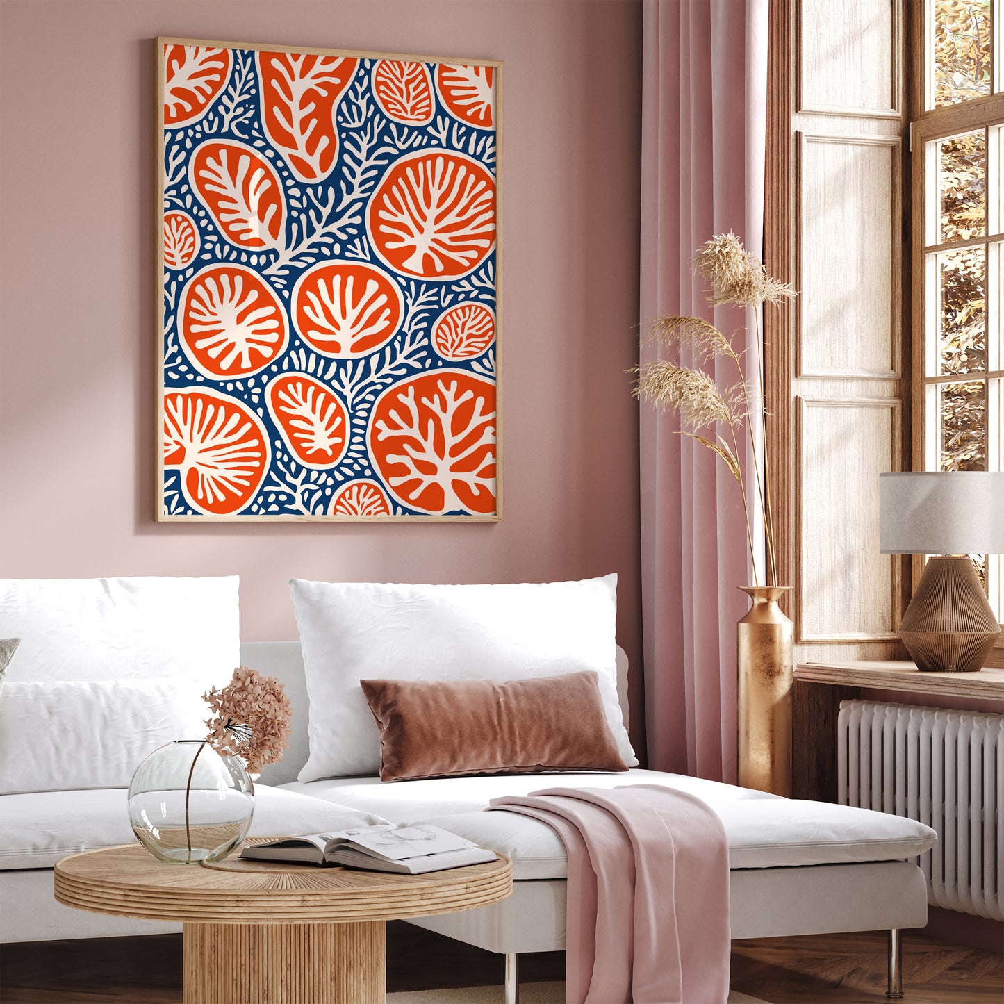 Coral Reefs Floral Boho Wall Art