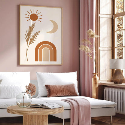 Boho Chic Minimalist Wall Art Print 2025