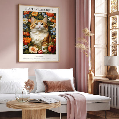 Kitty Portrait Elegant Wall Art