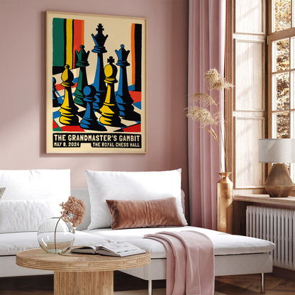 Father's Day Gift Chess Game Poster 2024