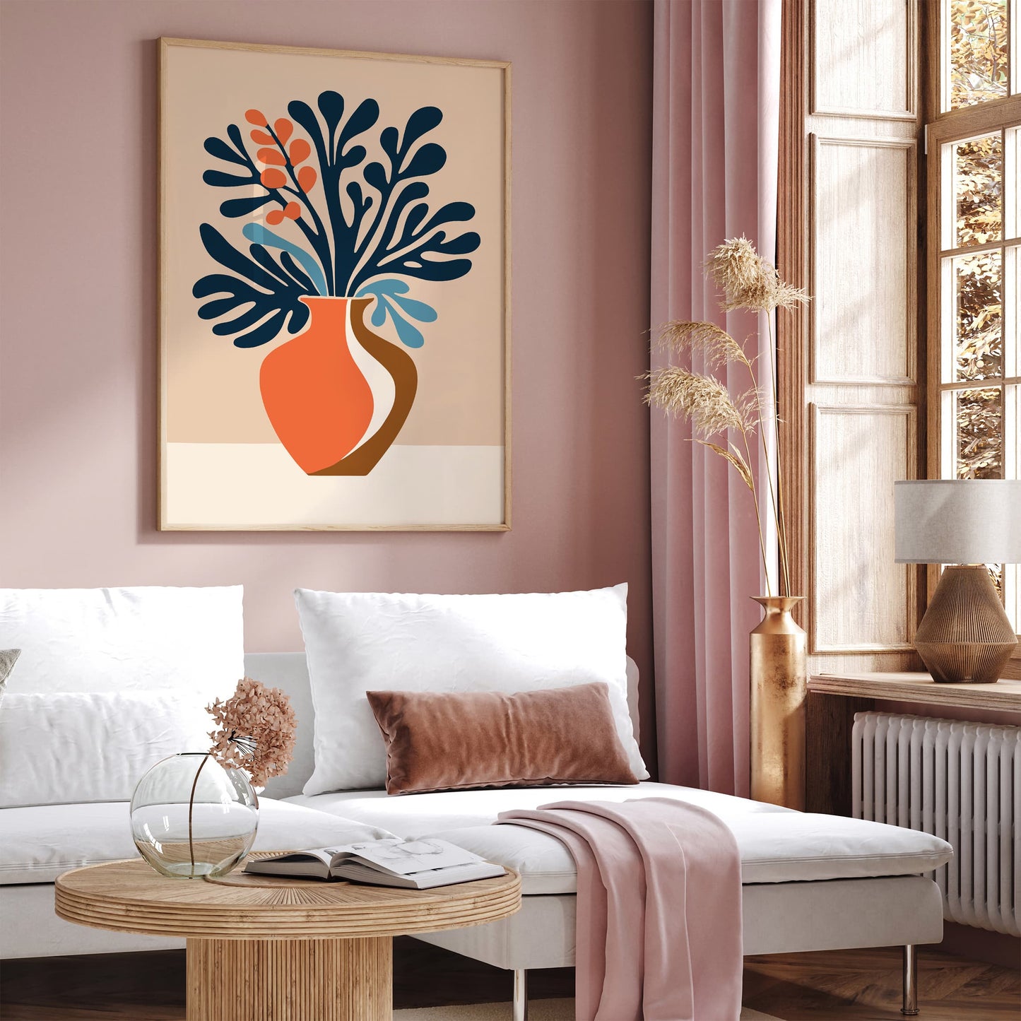 Bohemian Floral Wall Art - Matisse Inspired Print