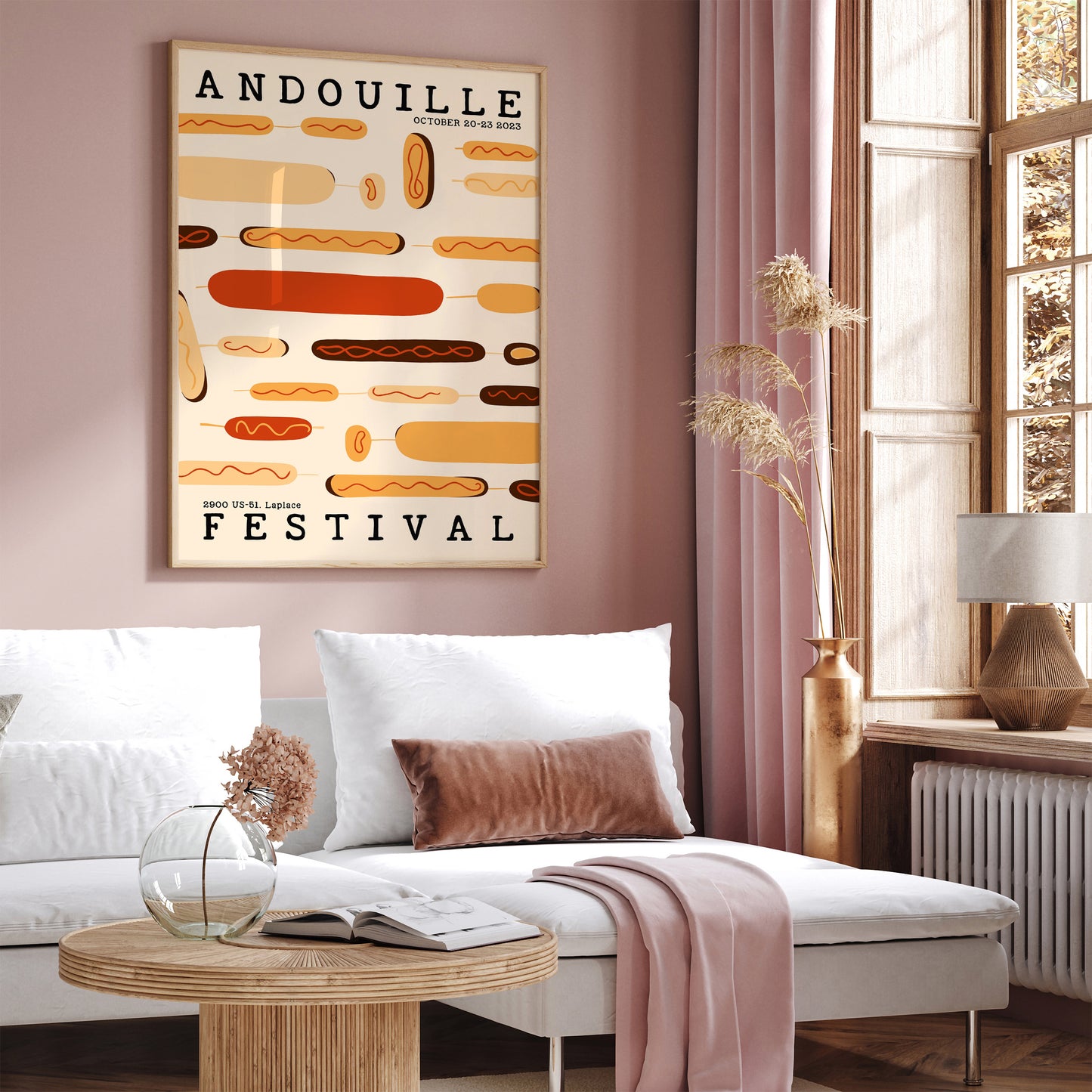 Andouille Sausage Festival 2023 Retro Poster