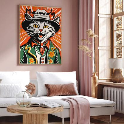 Meowdy Country Music Club Poster