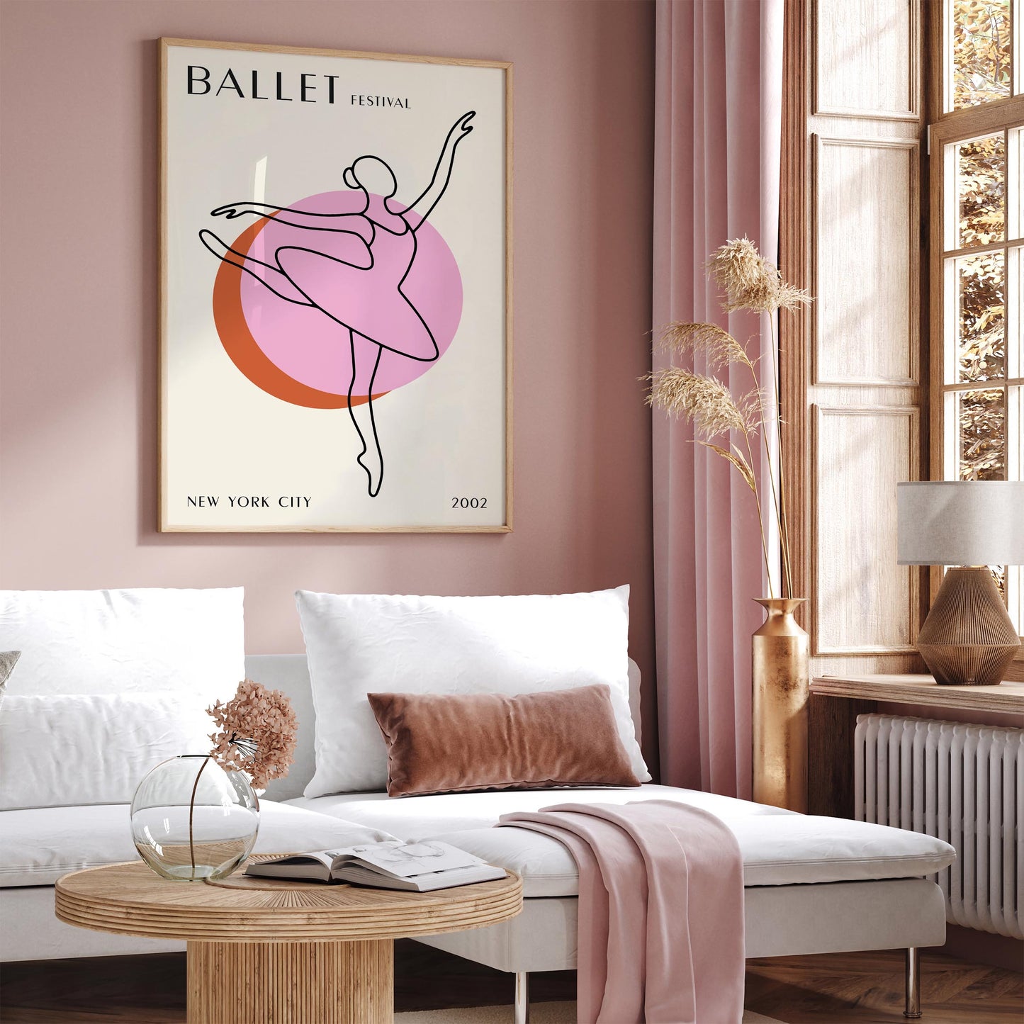 Ballet Festival New York City Poster - Modern Dance Line Art Print