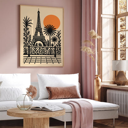 Paris Eiffel Tower Landscape Art Print