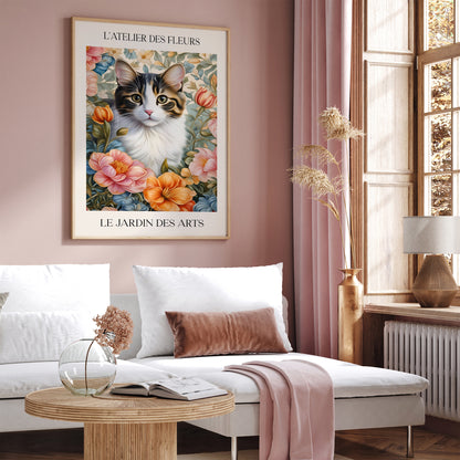 Elegant Cat Illustration Wall Art