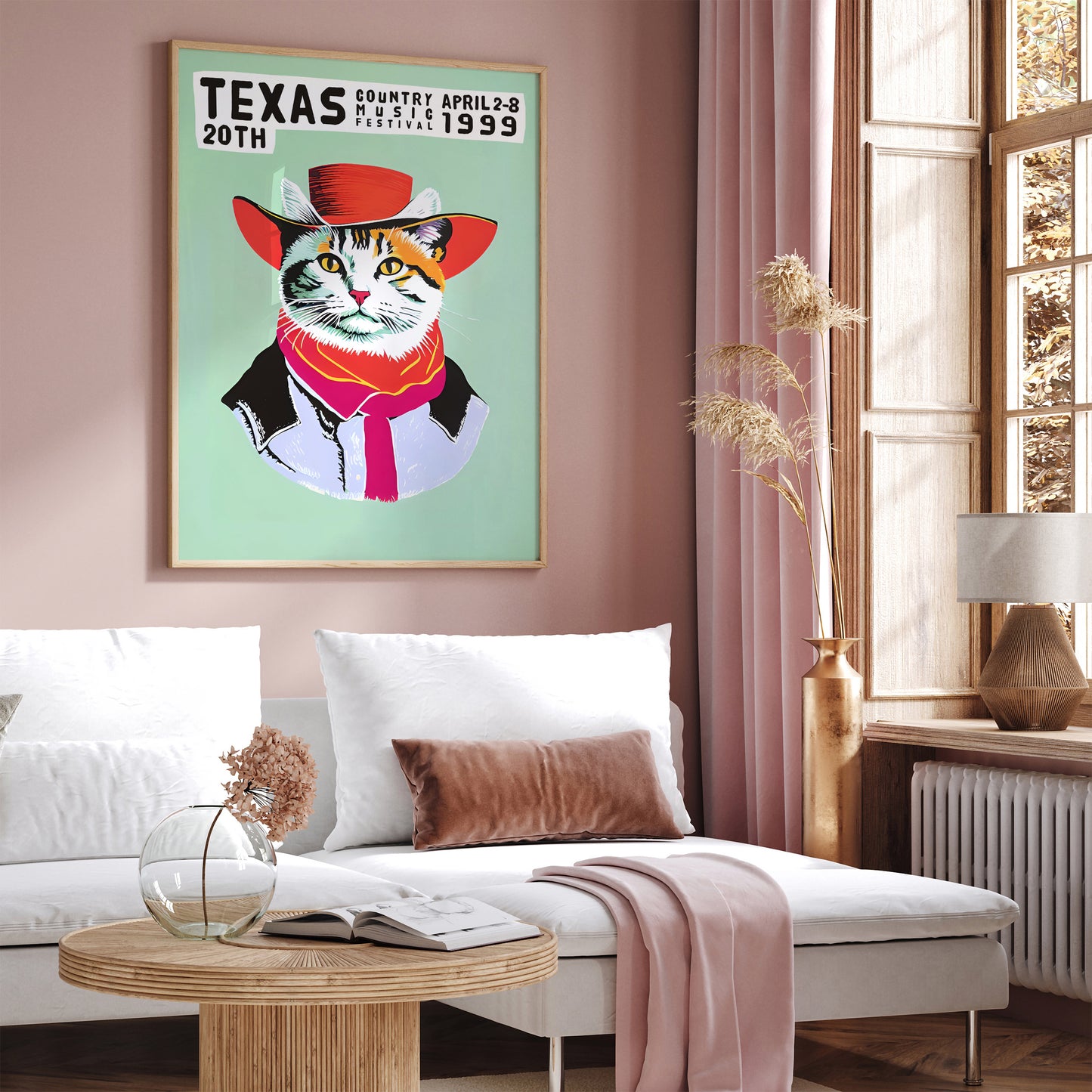 Texas Country Festival Cat Poster 1999