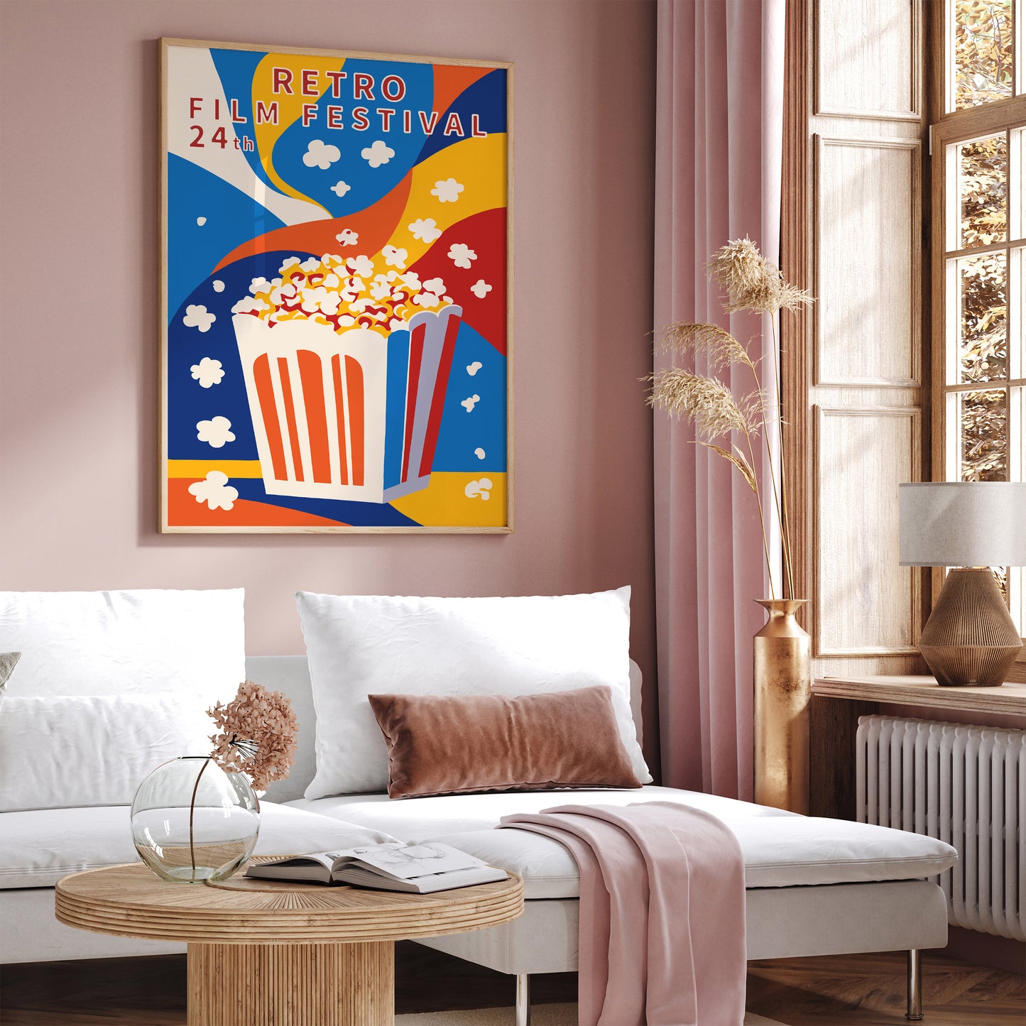 Retro Film Festival Colorful Movie Poster