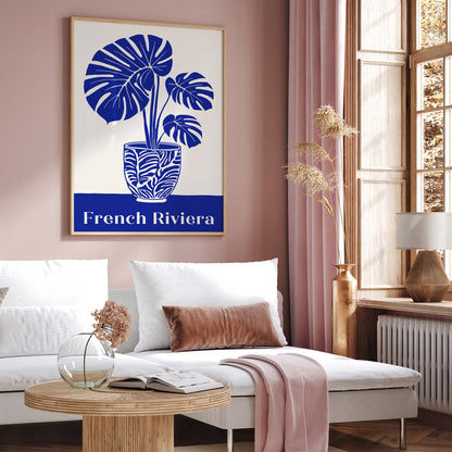 French Riviera, Monstera Plant Wall Art 2024