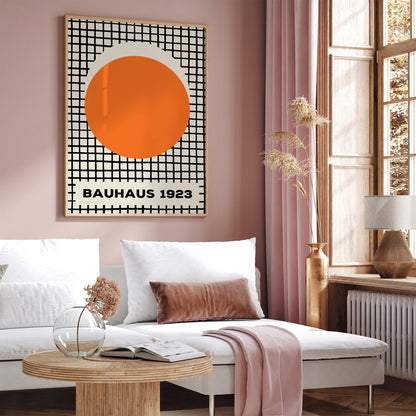 Orange Geometric Bauhaus Wall Art