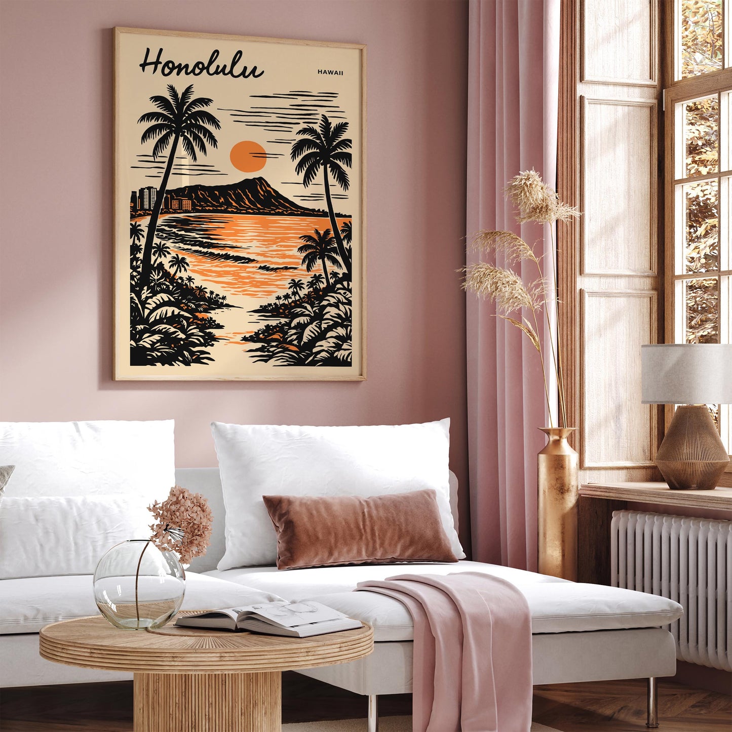 Honolulu Hawaii Tropical Poster