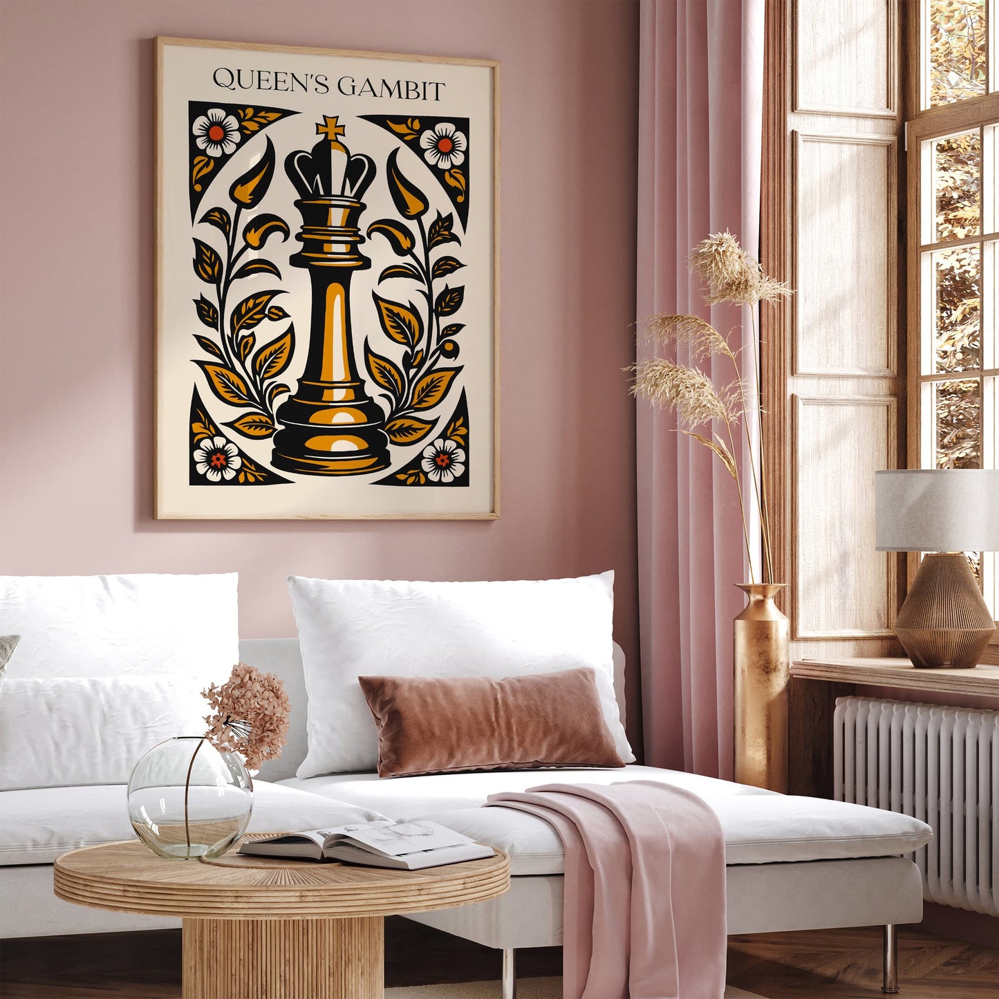 Queen's Gambit - Chess Piece Poster