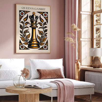 Queen's Gambit - Chess Piece Poster