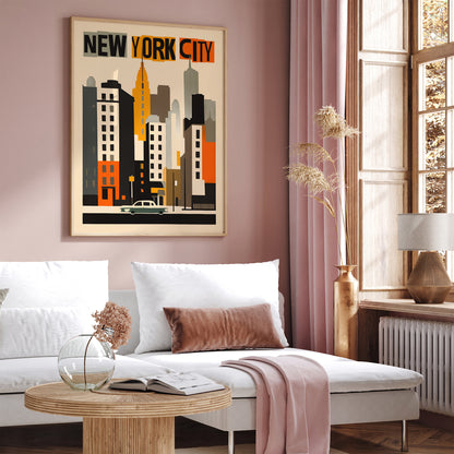 NYC Autumn Travel Poster