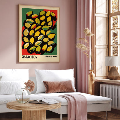 Pistachios Retro Wall Art Poster