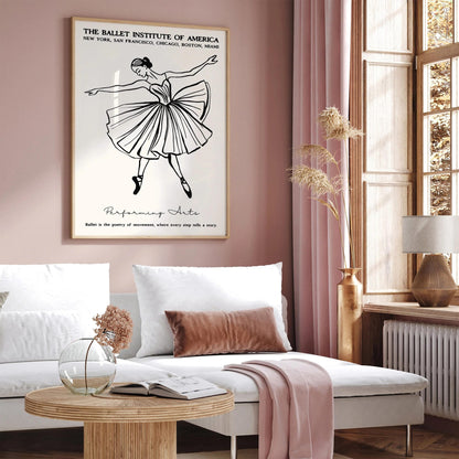 Black and White Ballet Poster