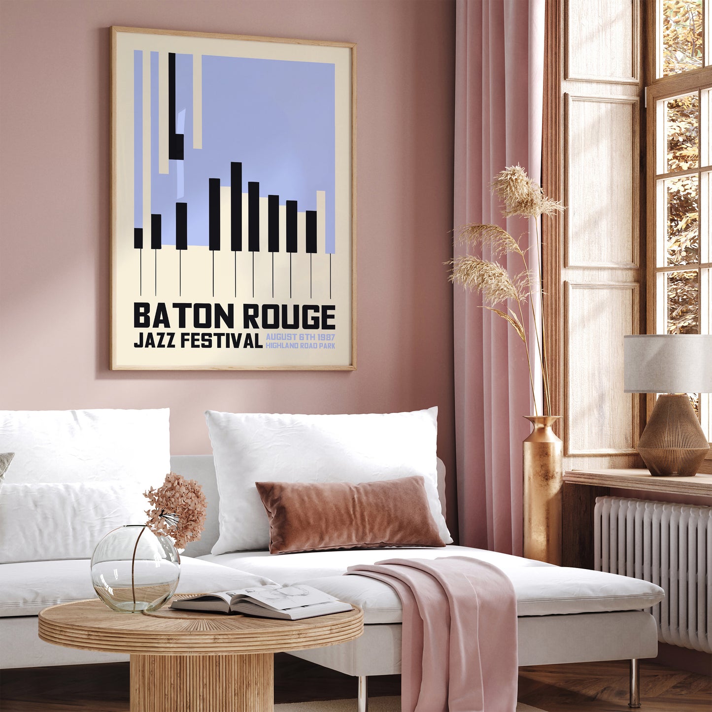 Baton Rouge 1987 Minimalist Jazz Poster