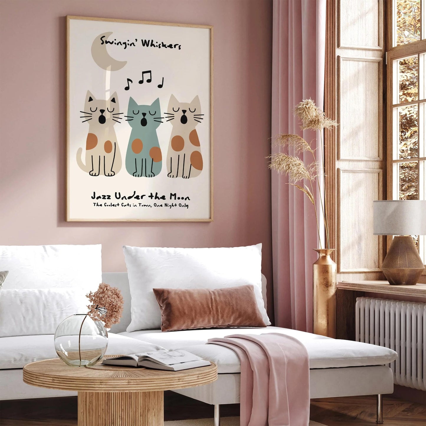 Jazz Night with Funny Singing Cats Poster