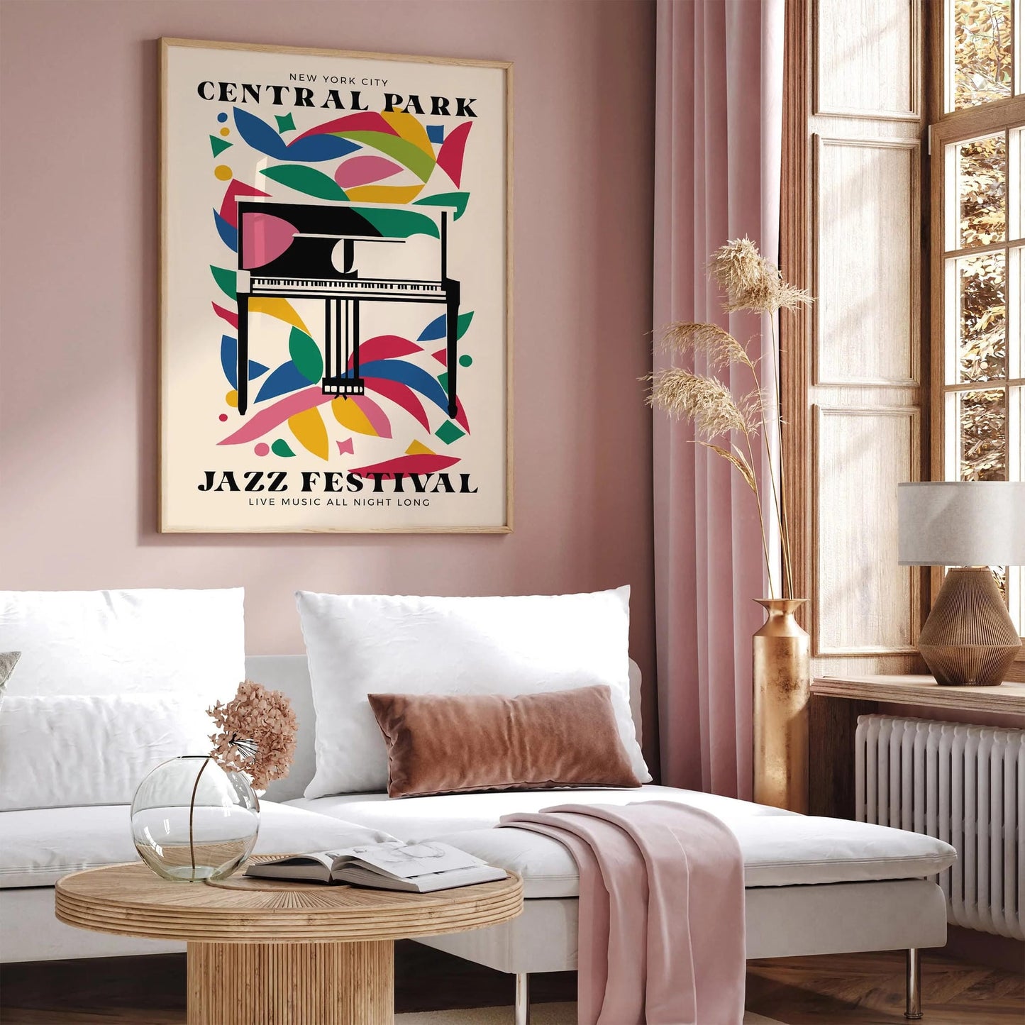 Central Park NYC Jazz Music Poster Print
