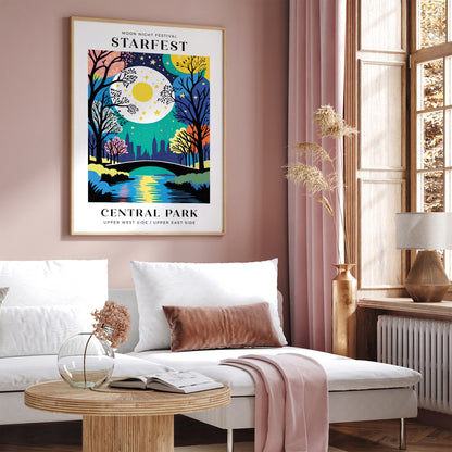 Vibrant NYC Starnight Festival Art Print