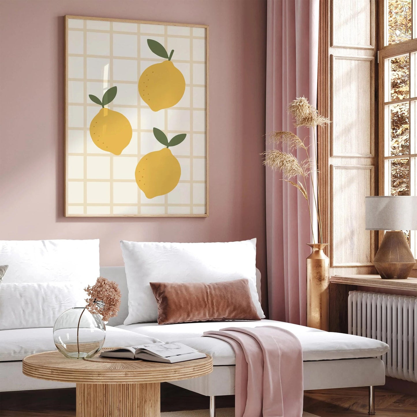 Retro Lemons Wall Art – Vintage Kitchen Print