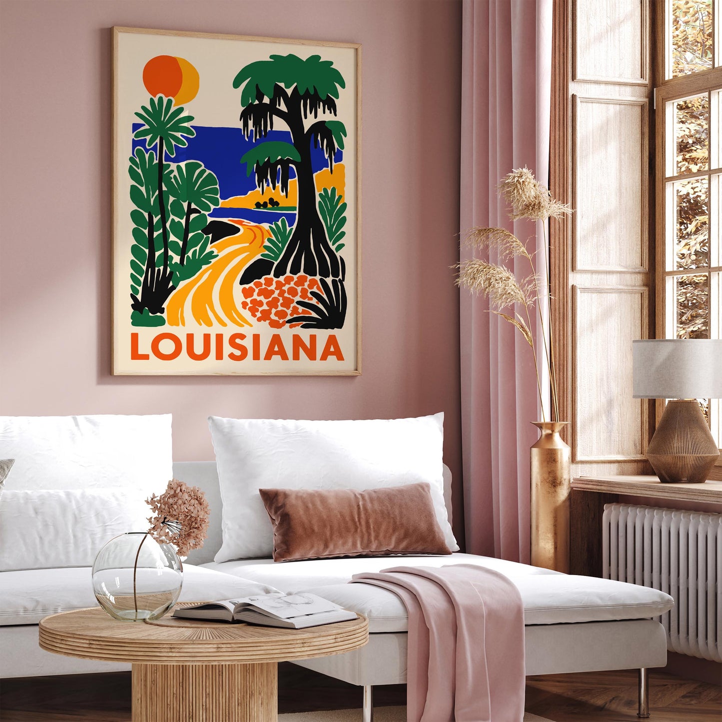 Louisiana Travel Poster - Colorful Landscape Wall Art