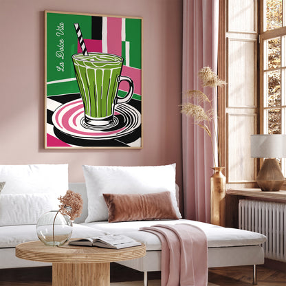 Green Matche Drink Kitchen Poster