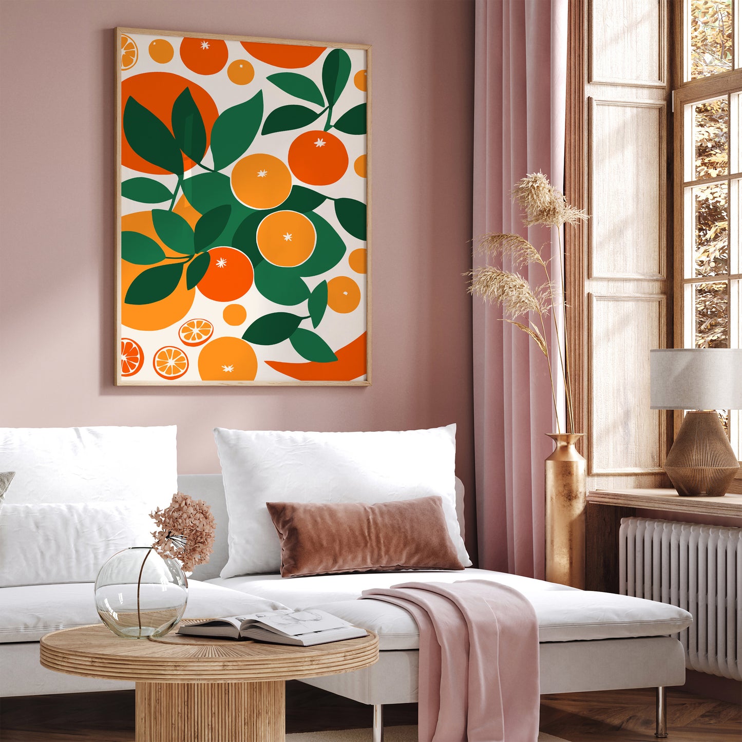 Oranges Colorful Kitchen Print 2025