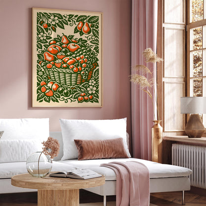 Vintage Bowl of Fruit Poster