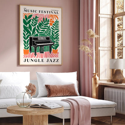 Jungle Jazz Music Art Print - Colorful Poster