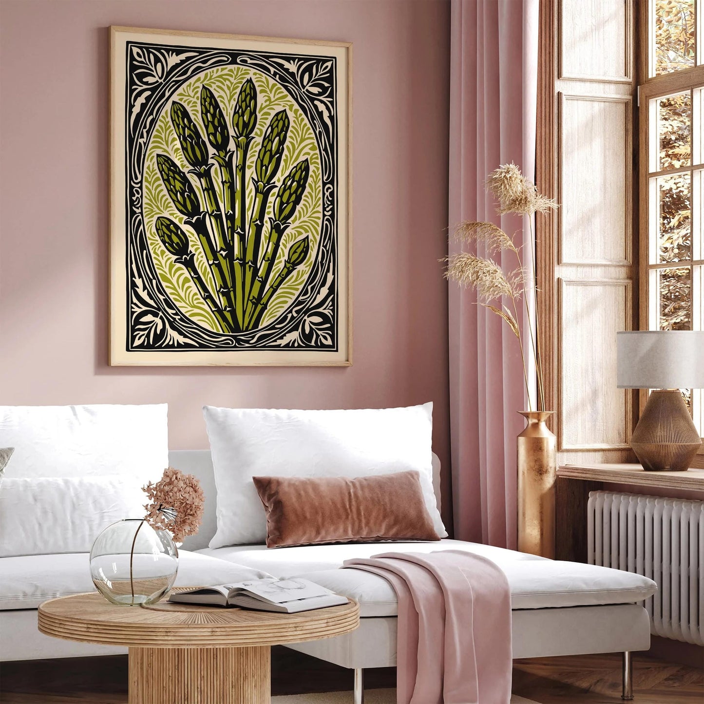 Asparagus Poster Kitchen Wall Art Decor