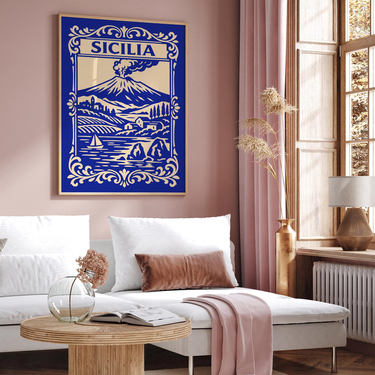 Mount Etna Sicily Landscape Poster
