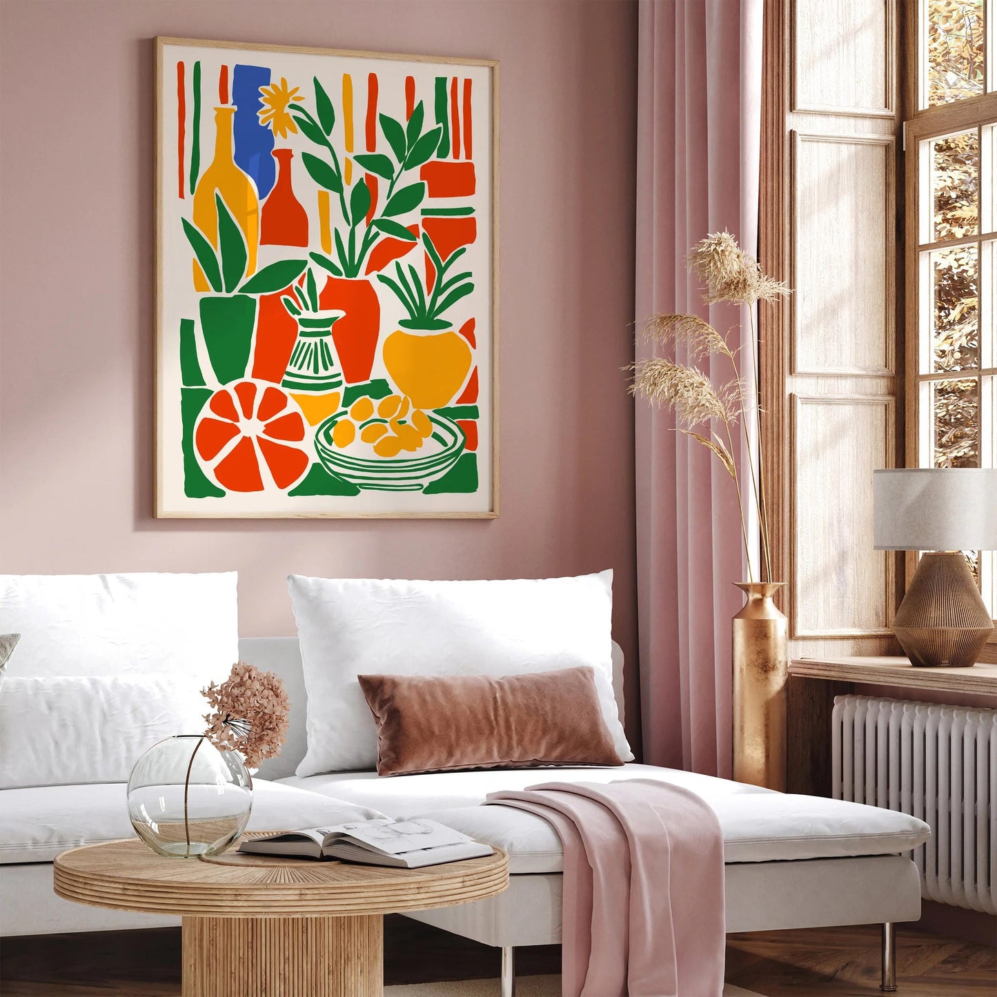 Colorful Still Life Poster in Italian Style