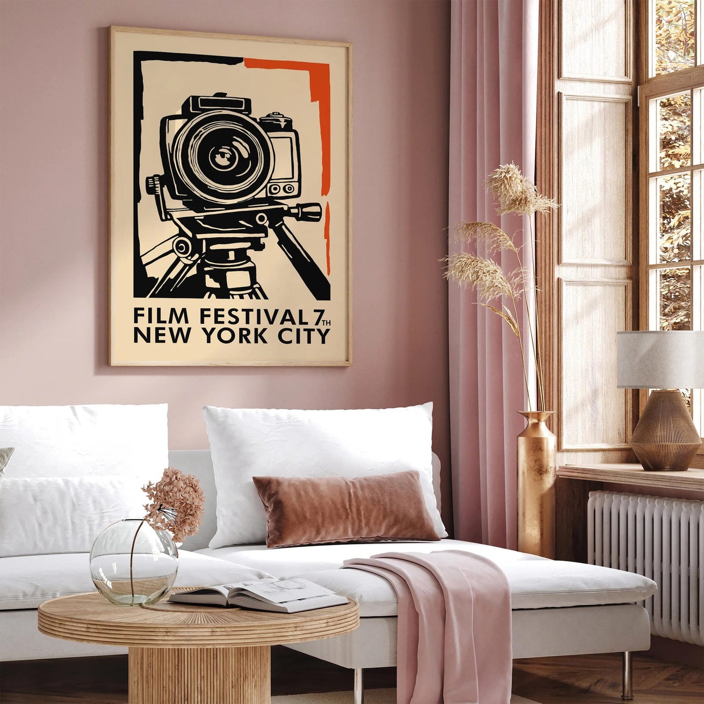 Retro NYC Movie Poster – Film Festival Wall Art Print