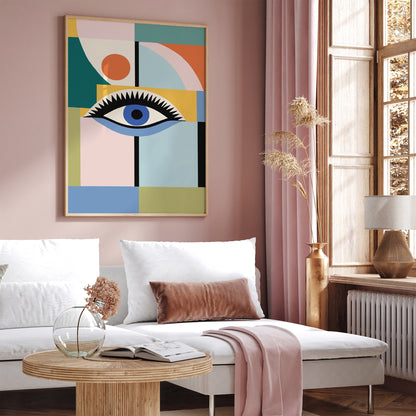 Mid Century Modern Eye Art Print