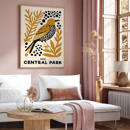 Yellow Bird NYC Central Park Art Print