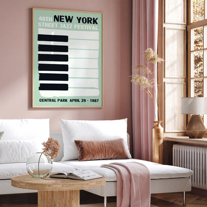 New York Street Jazz Festival Minimal Poster