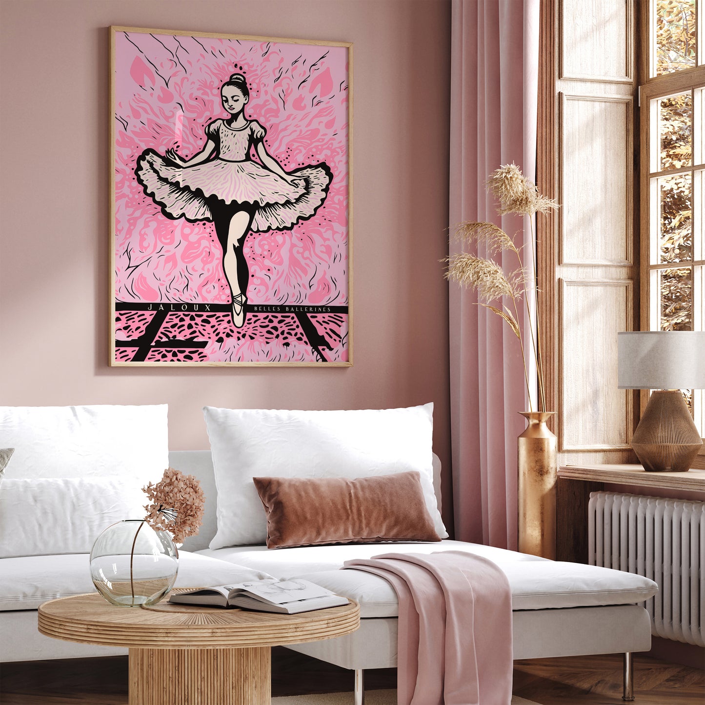 Jaloux French Ballerina Pink Poster