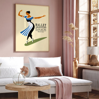 Argentino Ballet Retro Ballerina Wall Art