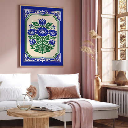 Folk Floral Wall Art Print