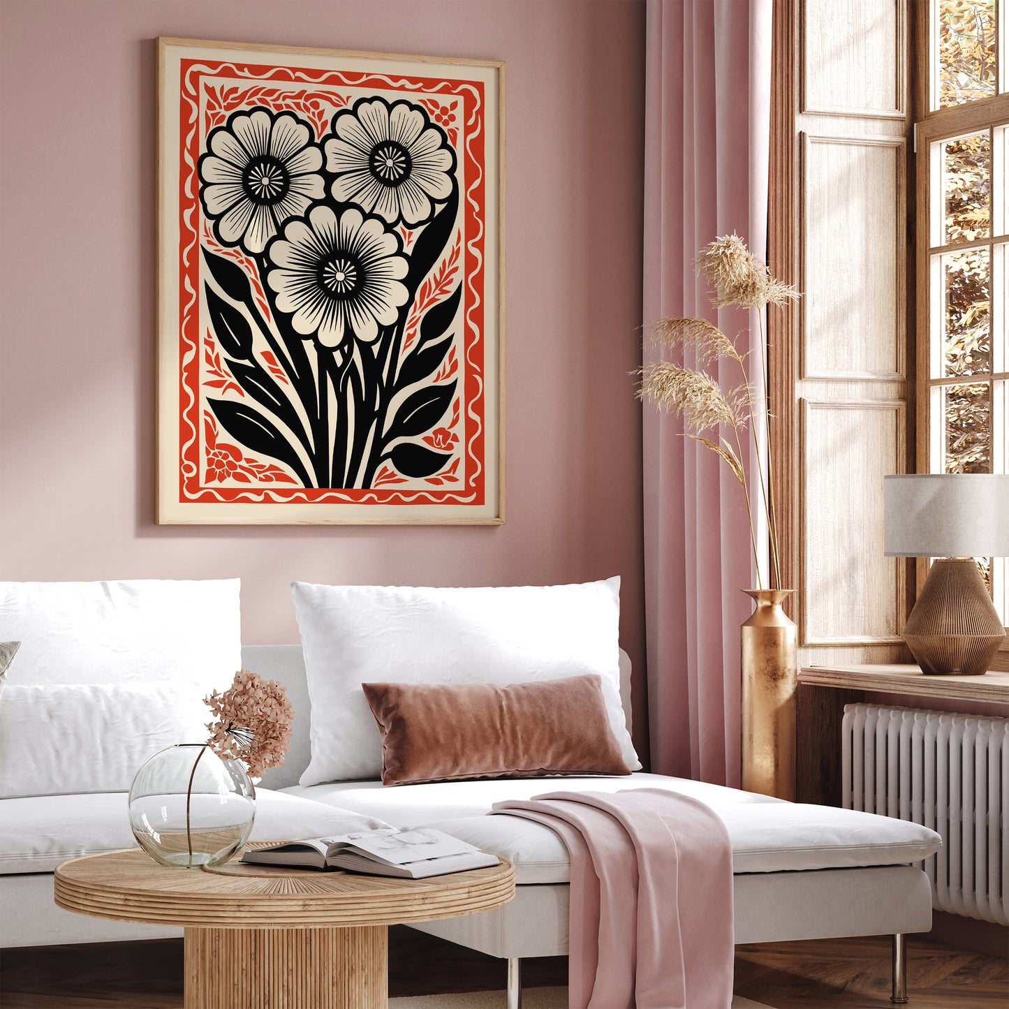 Retro Licnout Floral Wall Art