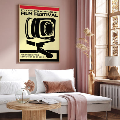 1998 Charlotte Film Festival Retro Poster