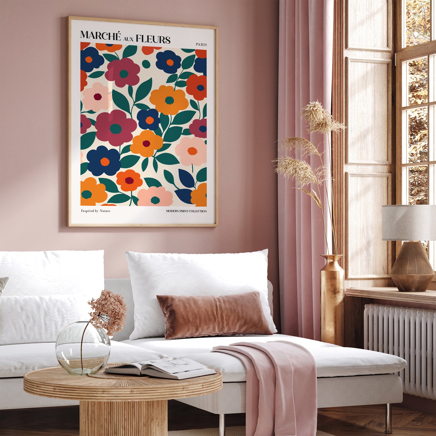 French Floral Papercut Décor Poster