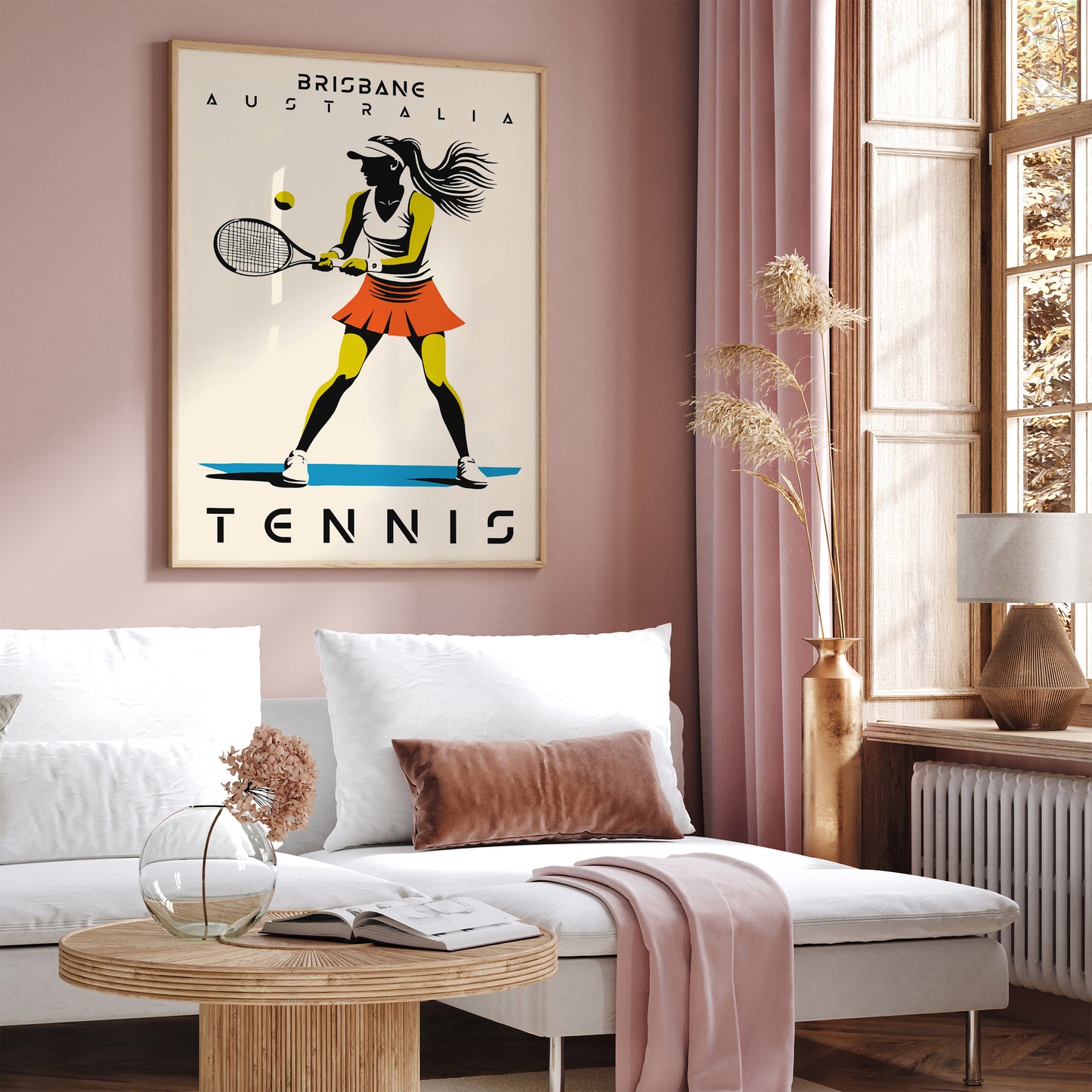 Brisbane Australia Tennis Game Poster