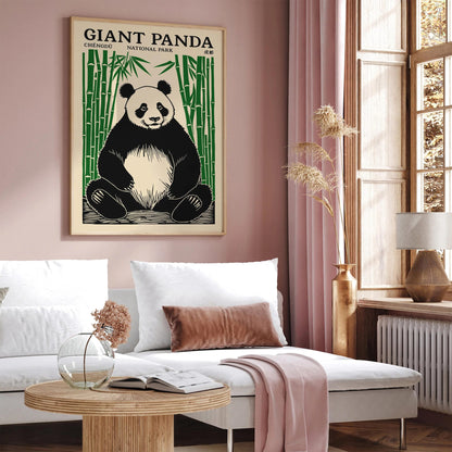 Chengdu National Park Poster - Giant Panda Art Print